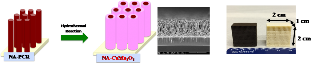 Diagram of oriented fibers. The synthesis, Scanning electron micrograph, and coated product.